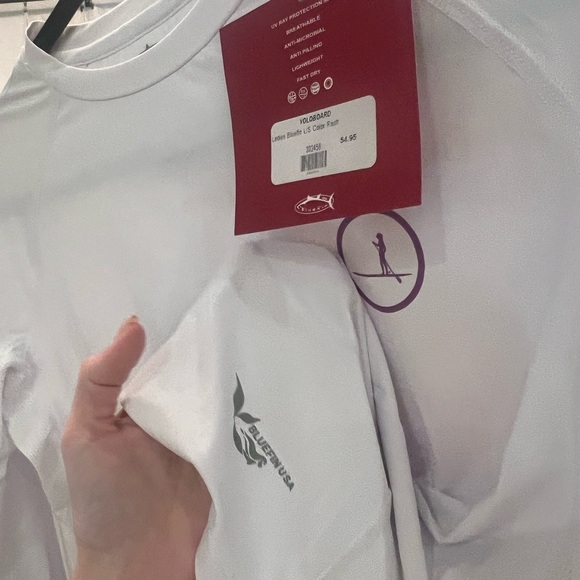 NWT Bluefin white long sleeve color rash shirt - Picture 4 of 6